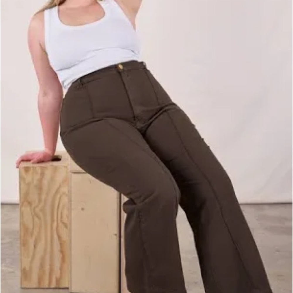 Big Bud Press Petite Western Pants Espresso Brown